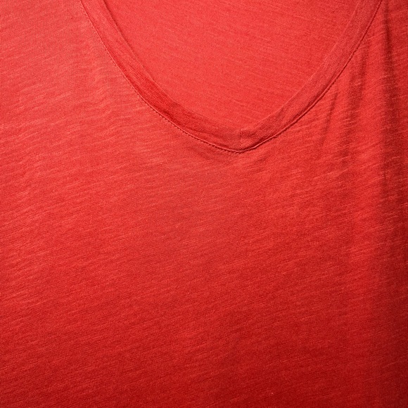 Y2K Victoria’s Secret Pink Women's V-Neck Burnt Orange Short SleeveT-Shirt - Picture 3 of 9